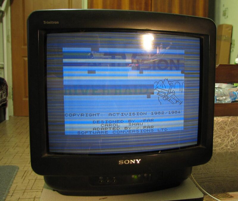 Изображение на экране телевизора с выходным мультиплексором DD34 К555КП14